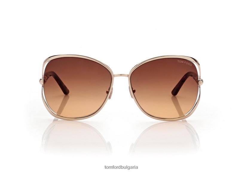 Жени очила слънчеви очила marta розово злато TOM FORD B880D2112