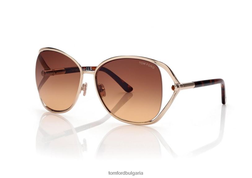 Жени очила слънчеви очила marta розово злато TOM FORD B880D2112