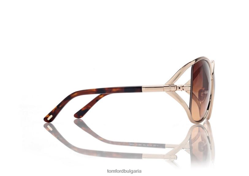 Жени очила слънчеви очила marta розово злато TOM FORD B880D2112
