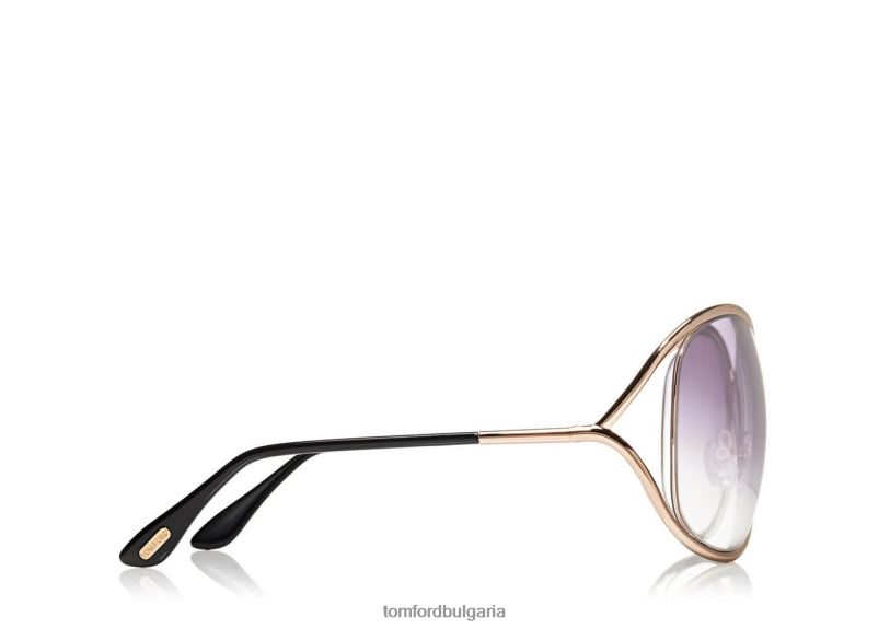 Жени очила огромни меки квадратни слънчеви очила miranda злато TOM FORD B880D2071