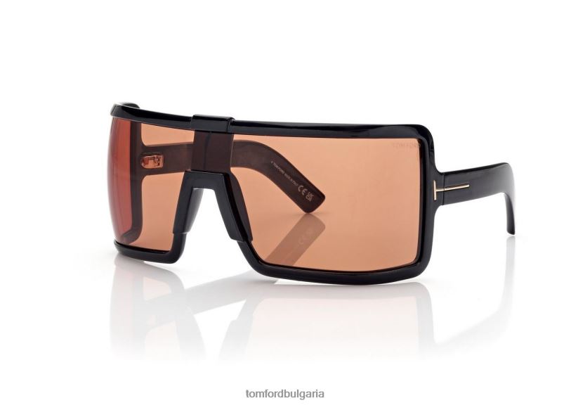 Жени очила слънчеви очила parker лъскаво черно/кафяво TOM FORD B880D2110