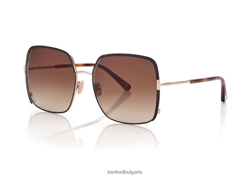 Жени очила слънчеви очила raphaela тъмно кафяво TOM FORD B880D2121