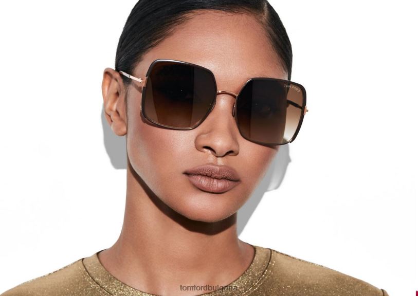 Жени очила слънчеви очила raphaela тъмно кафяво TOM FORD B880D2121