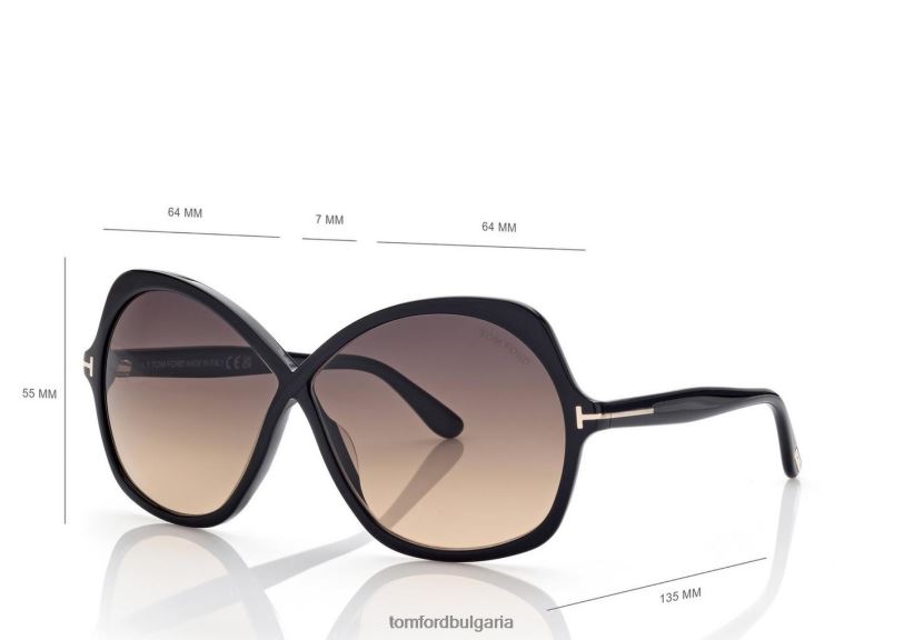 Жени очила слънчеви очила rosemin черен TOM FORD B880D2141