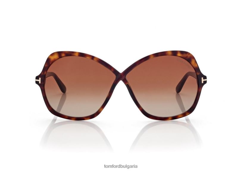 Жени очила слънчеви очила rosemin тъмна Хавана TOM FORD B880D2142