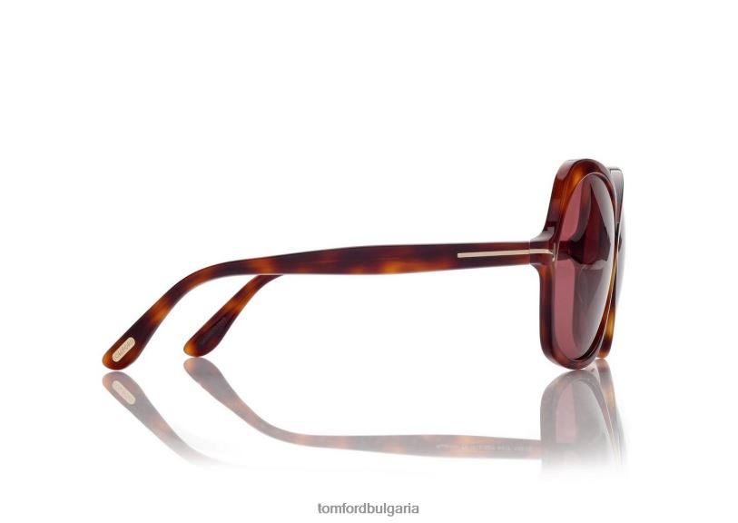Жени очила слънчеви очила rosemin руса хавана TOM FORD B880D2144