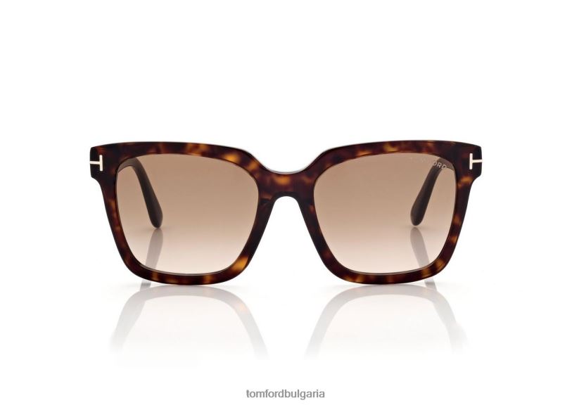 Жени очила слънчеви очила selby тъмна Хавана TOM FORD B880D2082