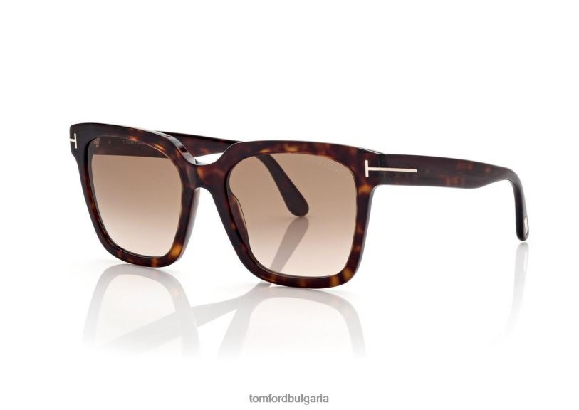 Жени очила слънчеви очила selby тъмна Хавана TOM FORD B880D2082