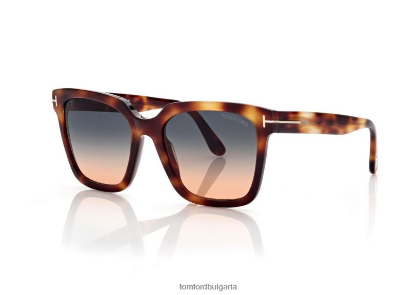 Жени очила слънчеви очила selby руса хавана TOM FORD B880D2083