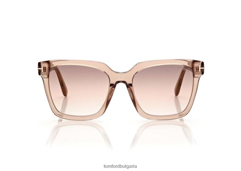 Жени очила слънчеви очила selby шампанско TOM FORD B880D2084