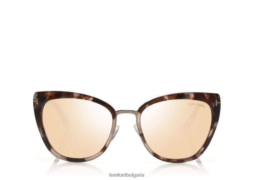 Жени очила слънчеви очила simona тъмно сребриста хавана TOM FORD B880D2153