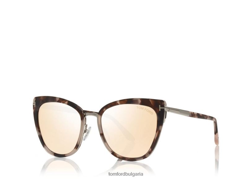 Жени очила слънчеви очила simona тъмно сребриста хавана TOM FORD B880D2153