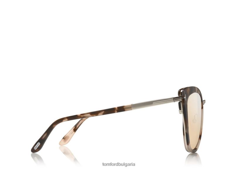 Жени очила слънчеви очила simona тъмно сребриста хавана TOM FORD B880D2153