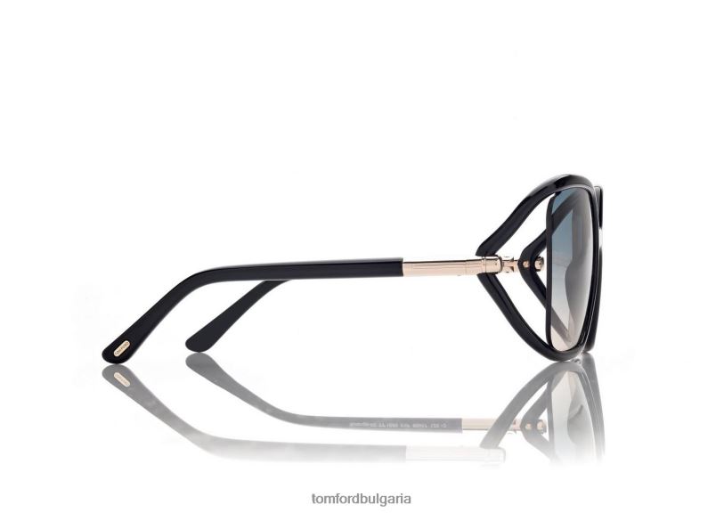 Жени очила слънчеви очила solange-02 лъскаво черно TOM FORD B880D2145