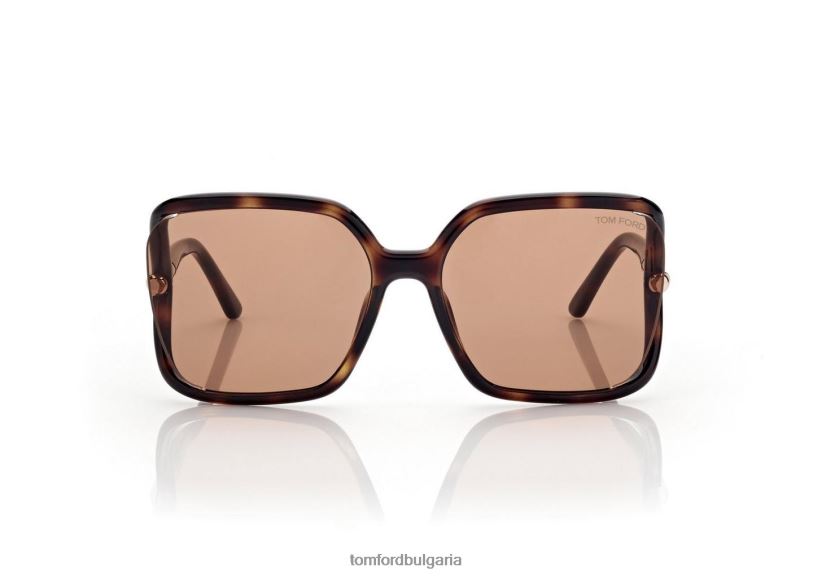 Жени очила слънчеви очила solange-02 тъмна Хавана TOM FORD B880D2146