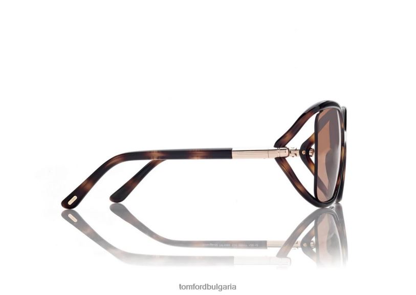 Жени очила слънчеви очила solange-02 тъмна Хавана TOM FORD B880D2146
