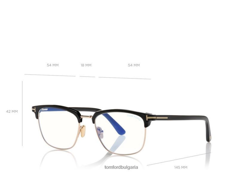 мъже очила син блок мек квадрат магнитен мост оптика черен TOM FORD B880D1853