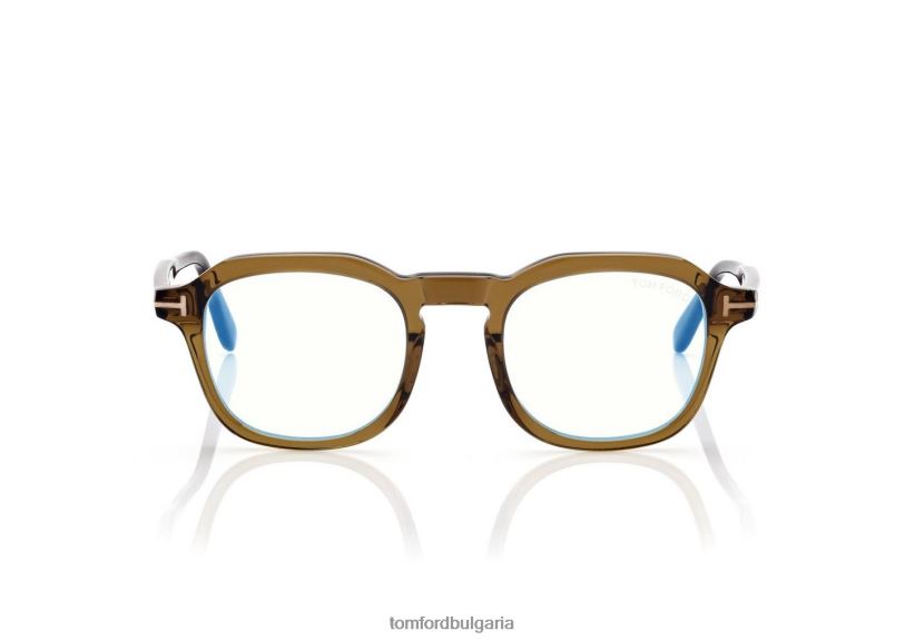 мъже очила синя блокова кръгла оптика тъмнозелено TOM FORD B880D1924