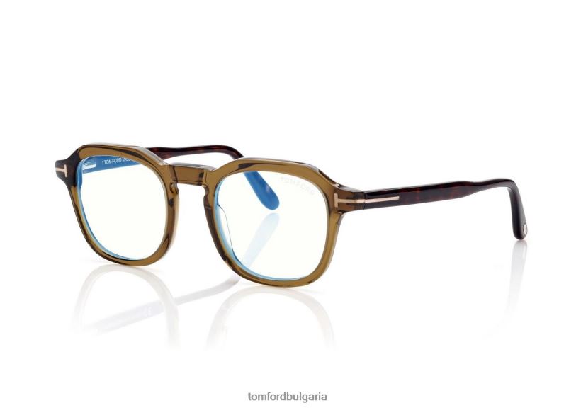 мъже очила синя блокова кръгла оптика тъмнозелено TOM FORD B880D1924