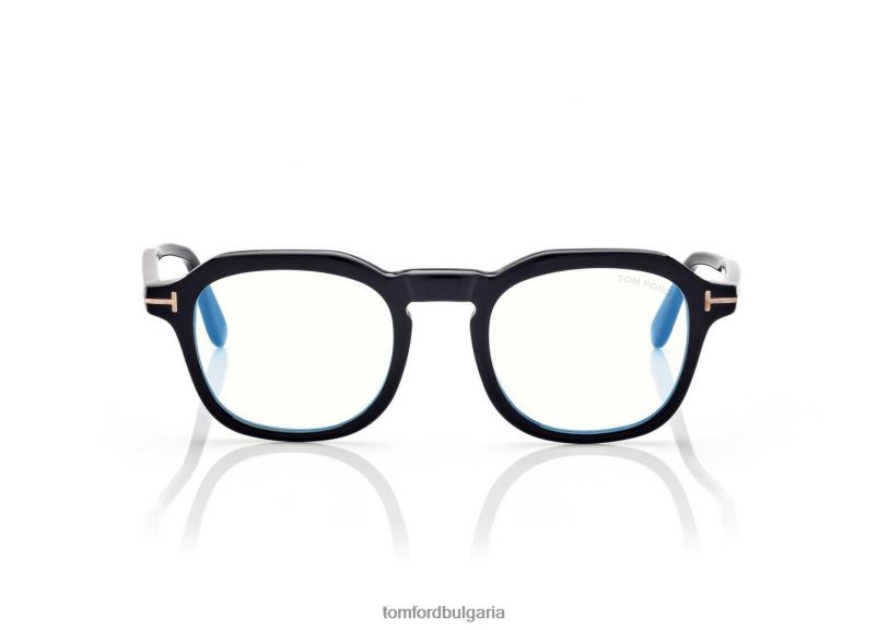 мъже очила синя блокова кръгла оптика черен TOM FORD B880D1925