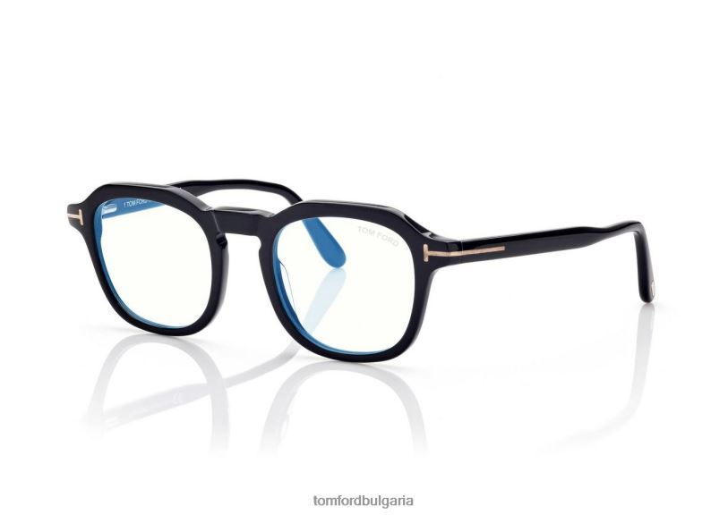 мъже очила синя блокова кръгла оптика черен TOM FORD B880D1925