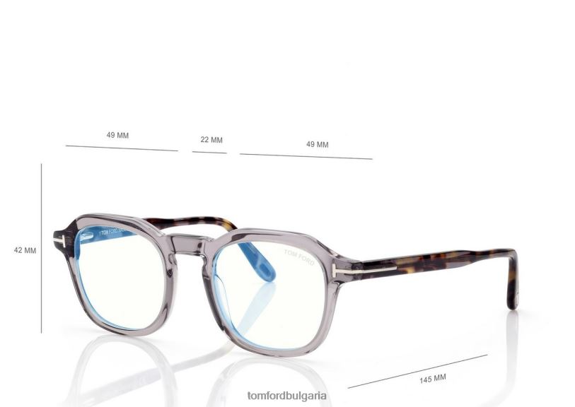 мъже очила синя блокова кръгла оптика сиво TOM FORD B880D1926
