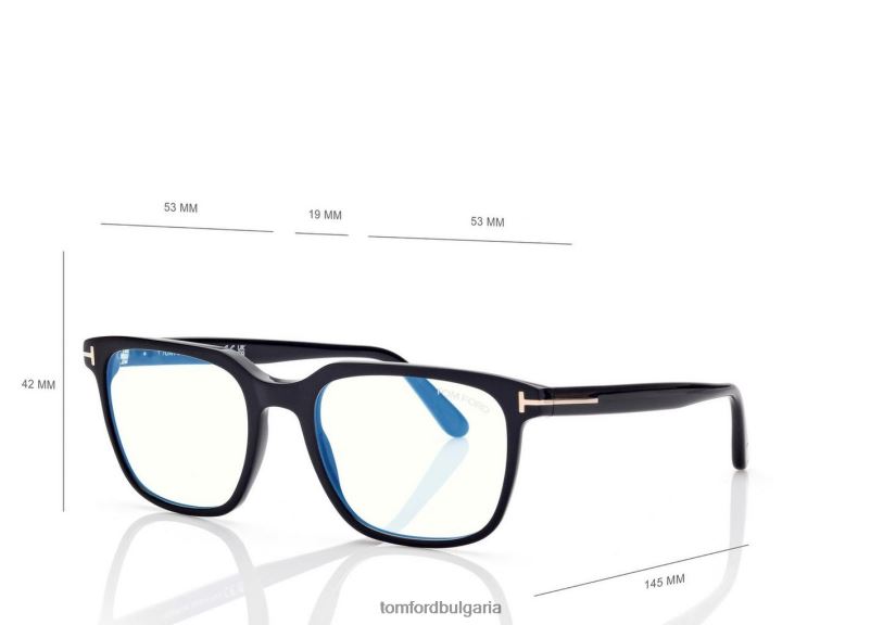 мъже очила син блок квадратна оптика черен TOM FORD B880D1927