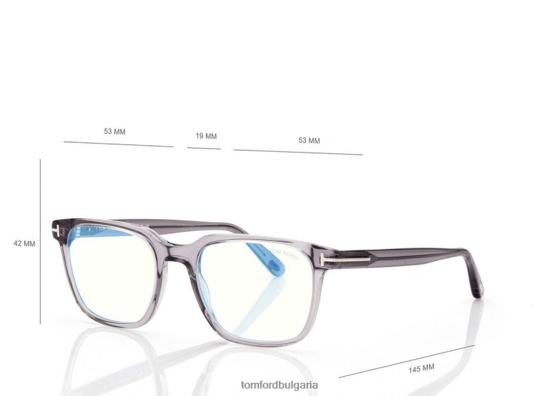 мъже очила син блок квадратна оптика сиво TOM FORD B880D1928