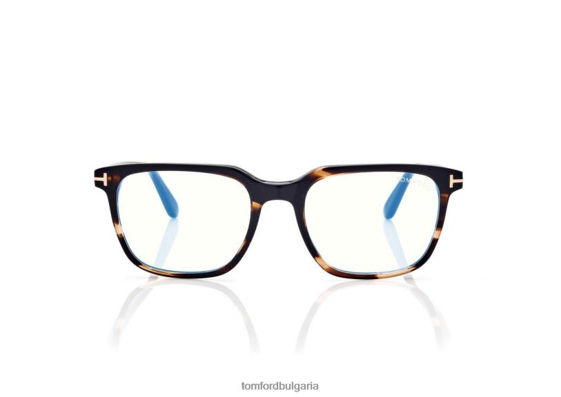 мъже очила син блок квадратна оптика червена Хавана TOM FORD B880D1929