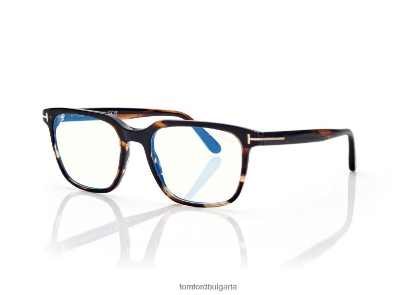 мъже очила син блок квадратна оптика червена Хавана TOM FORD B880D1929