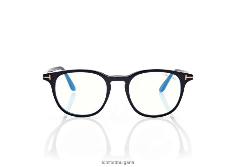 мъже очила синя блокова кръгла оптика черен TOM FORD B880D1930