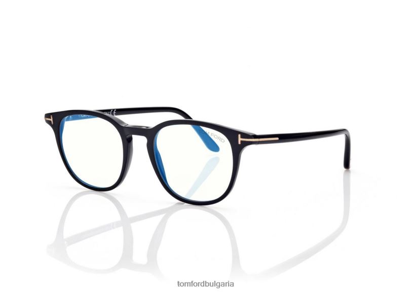 мъже очила синя блокова кръгла оптика черен TOM FORD B880D1930