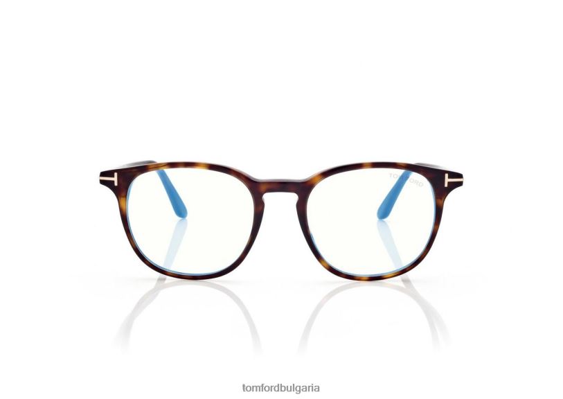 мъже очила синя блокова кръгла оптика тъмна Хавана TOM FORD B880D1931