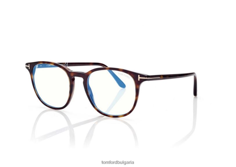 мъже очила синя блокова кръгла оптика тъмна Хавана TOM FORD B880D1931