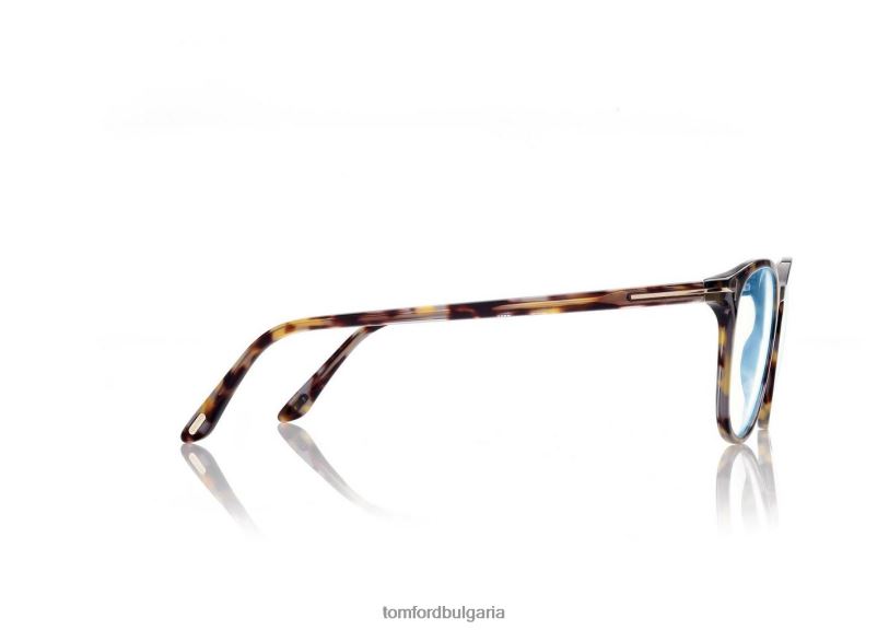 мъже очила синя блокова кръгла оптика лека Хавана TOM FORD B880D1932