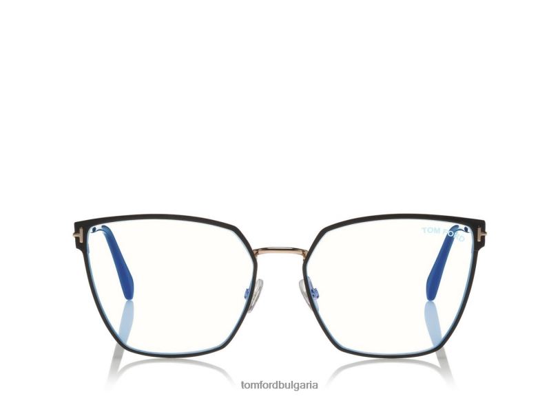мъже очила син блок мек квадрат оптика черен TOM FORD B880D1936