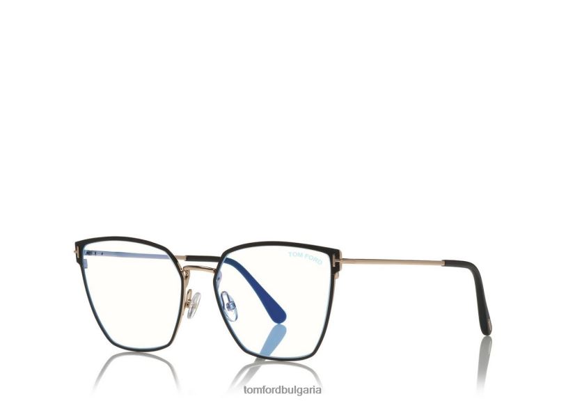 мъже очила син блок мек квадрат оптика черен TOM FORD B880D1936