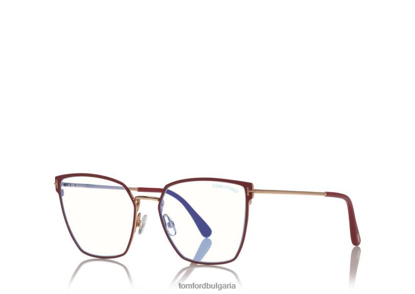 мъже очила син блок мек квадрат оптика червен TOM FORD B880D1937