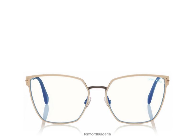 мъже очила син блок мек квадрат оптика черно/слонова кост TOM FORD B880D1938