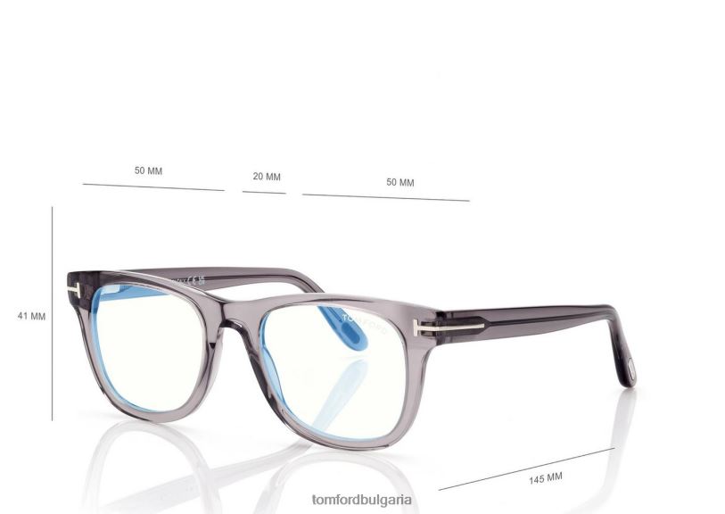 мъже очила син блок квадратна оптика сиво TOM FORD B880D1941
