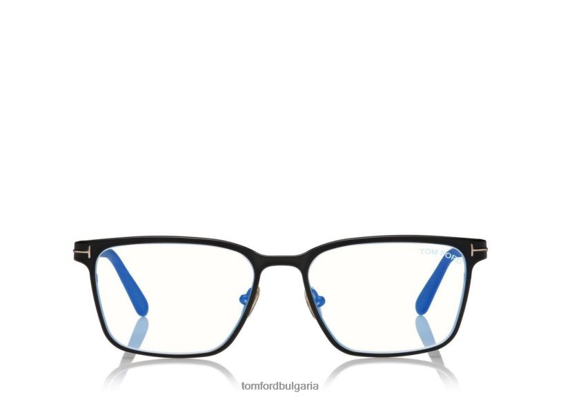 мъже очила оптика със син блок в квадрат черен TOM FORD B880D1942