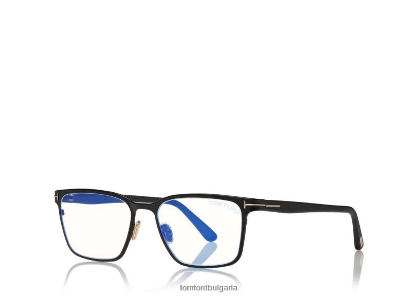 мъже очила оптика със син блок в квадрат черен TOM FORD B880D1942