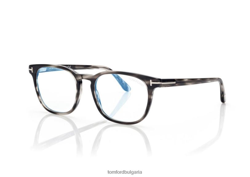 мъже очила синя блокова кръгла оптика сиво TOM FORD B880D1945