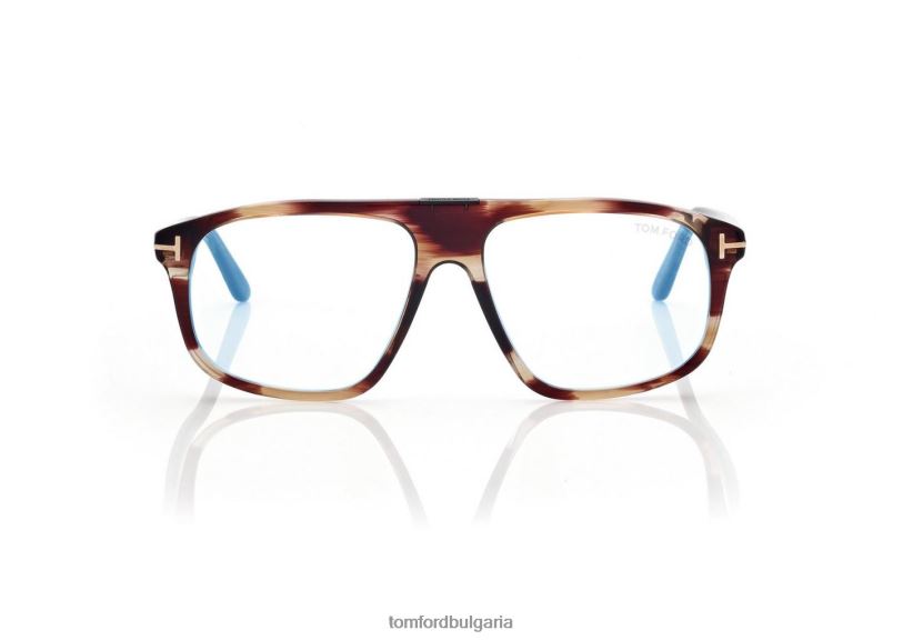 мъже очила син блок квадратна оптика червена Хавана TOM FORD B880D1947