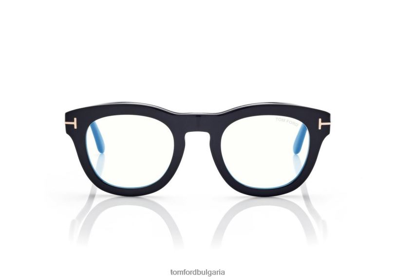 мъже очила мека кръгла оптика със син блок черен TOM FORD B880D1948