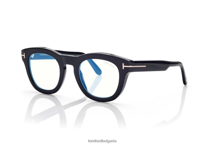 мъже очила мека кръгла оптика със син блок черен TOM FORD B880D1948