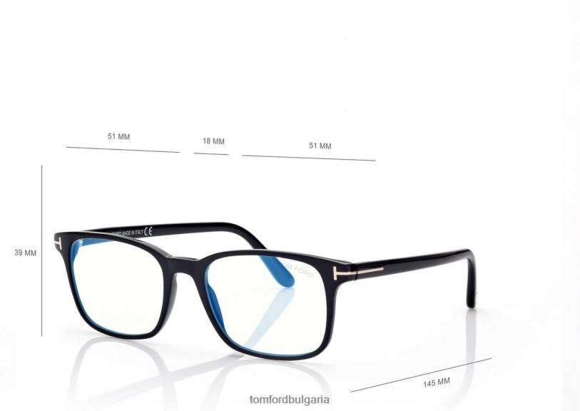 мъже очила син блок квадратна оптика черен TOM FORD B880D1949
