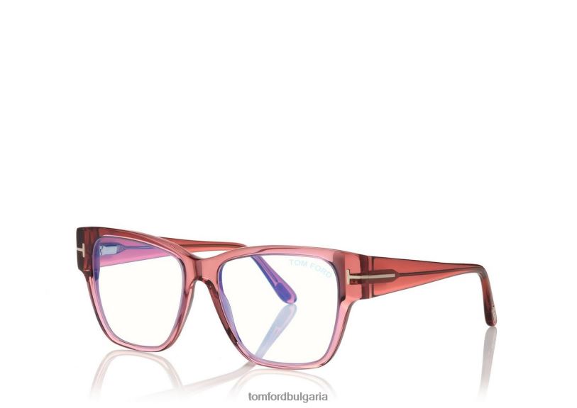 мъже очила оптика с квадратна форма на син блок розово-ледено бяло TOM FORD B880D1959