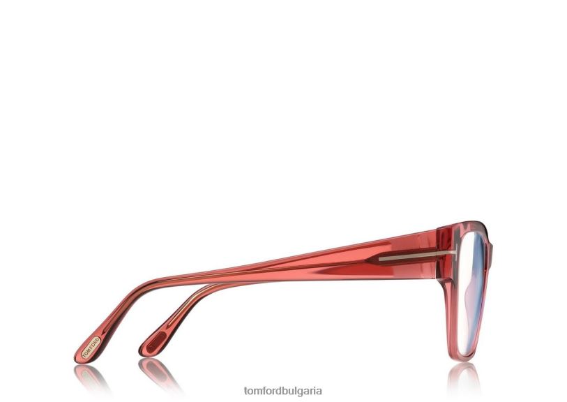 мъже очила оптика с квадратна форма на син блок розово-ледено бяло TOM FORD B880D1959