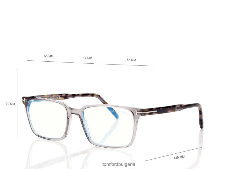 мъже очила син блок квадратна оптика сиво TOM FORD B880D1963